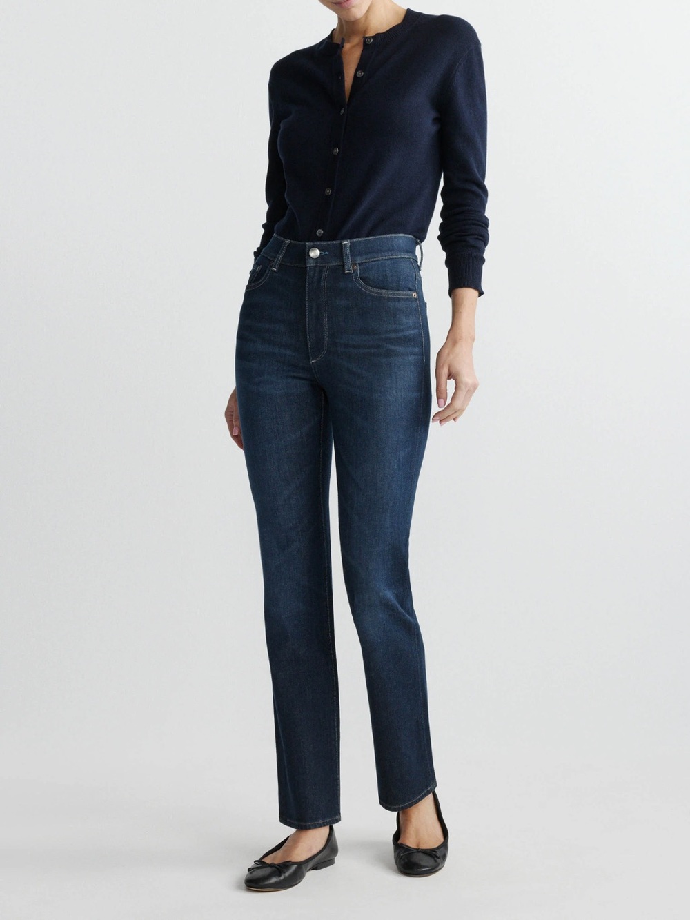 DL1961 Halle Straight High Rise Instasculpt 29” Jeans Women’s 27 Dark Indigo